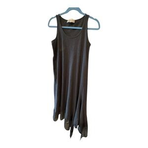 Philosophy Sleeveless Asymmetrical Midi Dress Women's Size Small Dark Grey